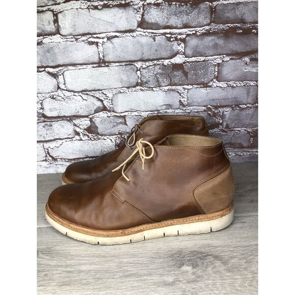 Tsubo 1004722-BOUR Brown Leather Lace Up Chukka Boots Men Sz 11.5M US/45EU main image 3